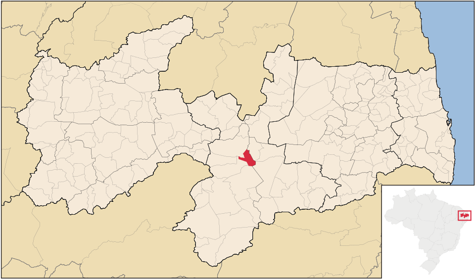 Mapa de localização de Parari em PB