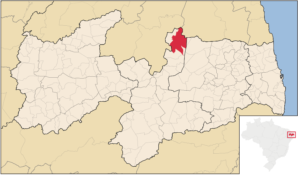Mapa de localização de Picuí em PB