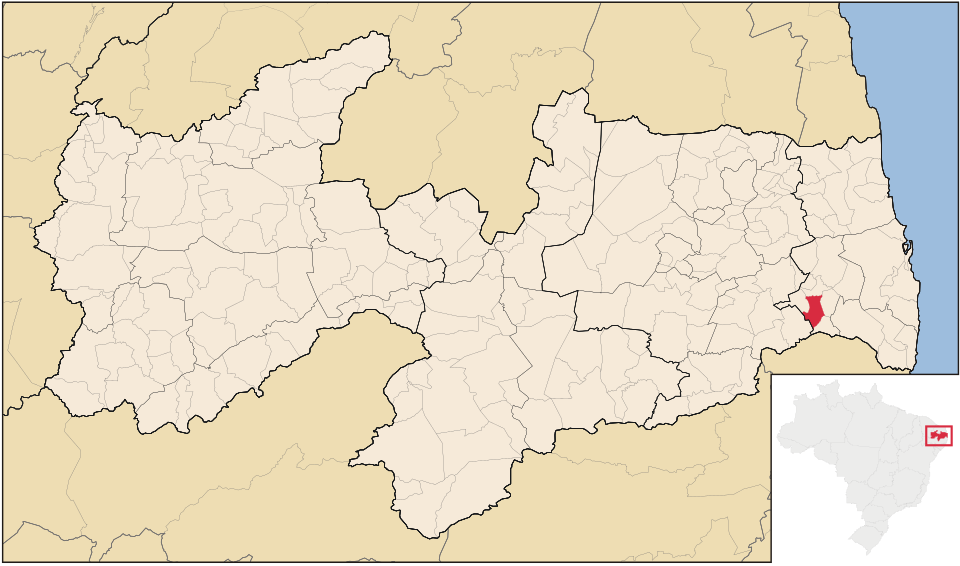 Mapa de localização de Pilar em PB