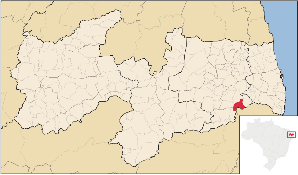 Mapa de localização de Salgado de São Félix em PB
