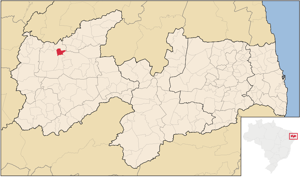 Mapa de localização de São Francisco em PB