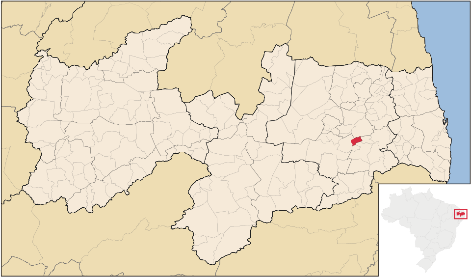 Mapa de localização de Serra Redonda em PB