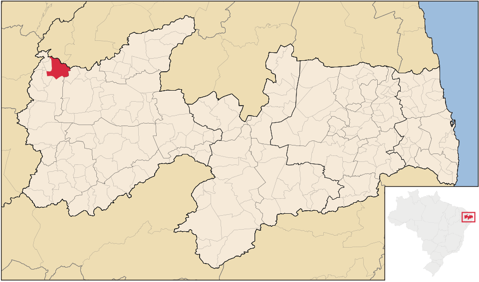Mapa de localização de Uiraúna em PB