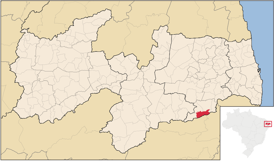 Mapa de localização de Umbuzeiro em PB