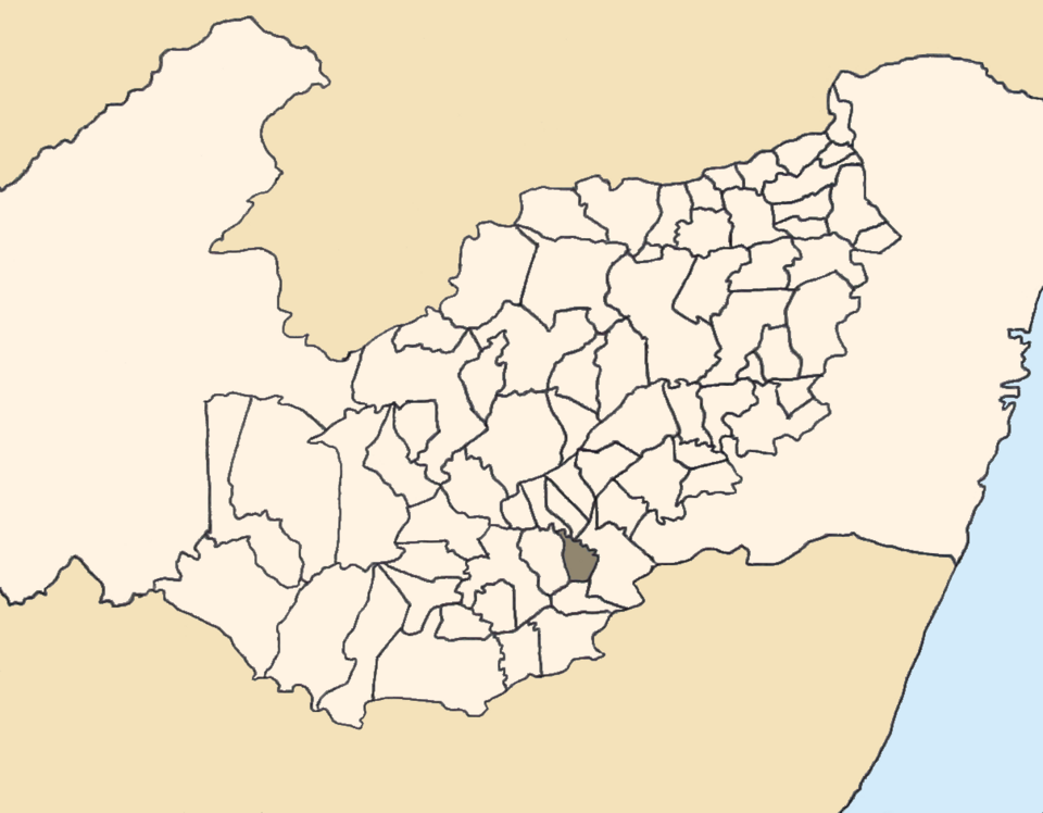 Mapa de localização de Angelim em PE