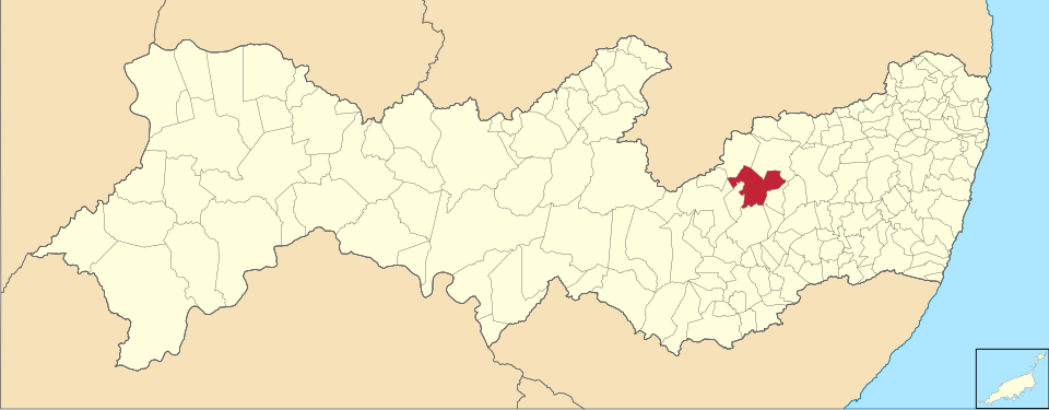 Mapa de localização de Belo Jardim em PE