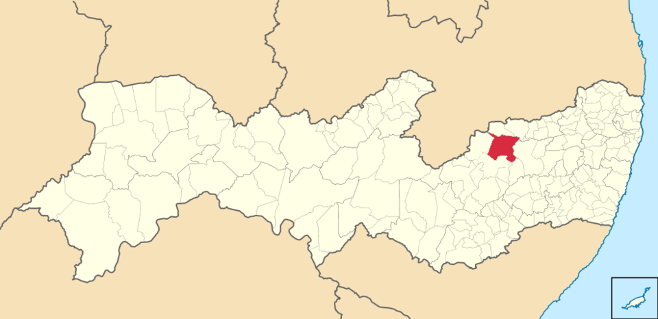 Mapa de localização de Brejo da Madre de Deus em PE