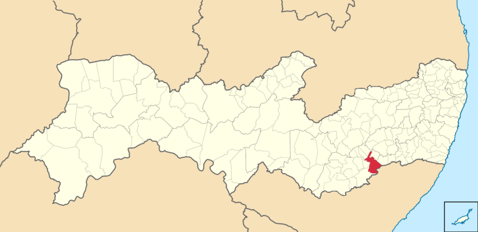 Mapa de localização de Canhotinho em PE