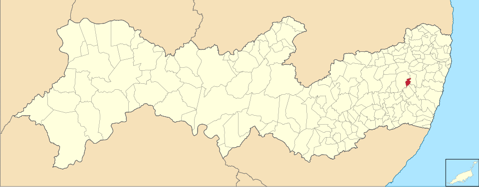 Mapa de localização de Chã Grande em PE