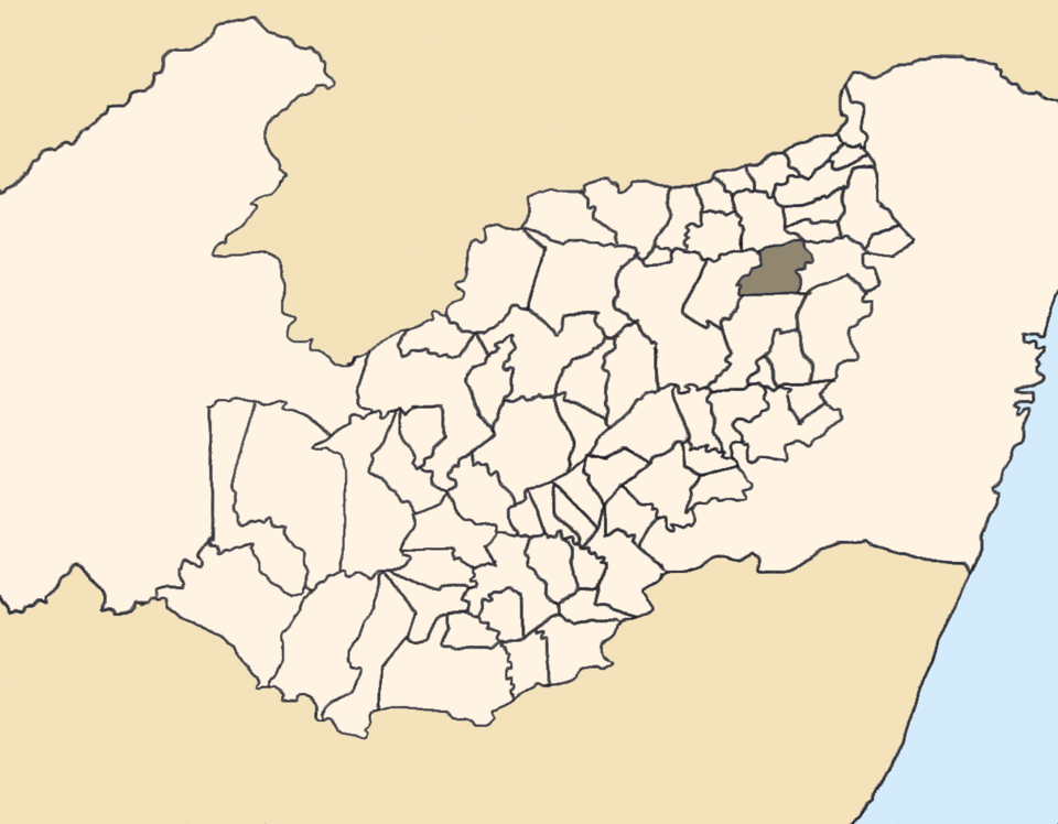 Mapa de localização de Cumaru em PE