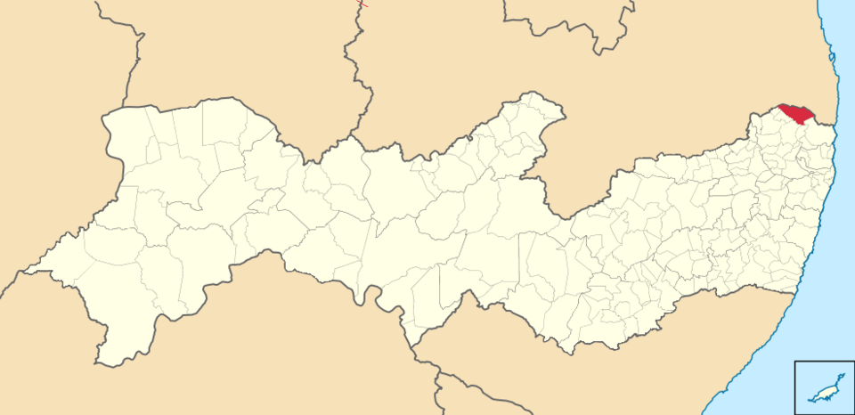 Mapa de localização de Itambé em PE