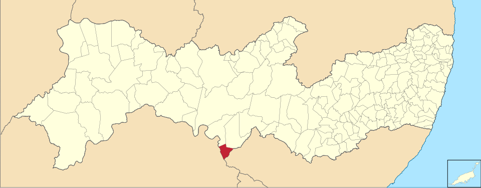 Mapa de localização de Jatobá em PE
