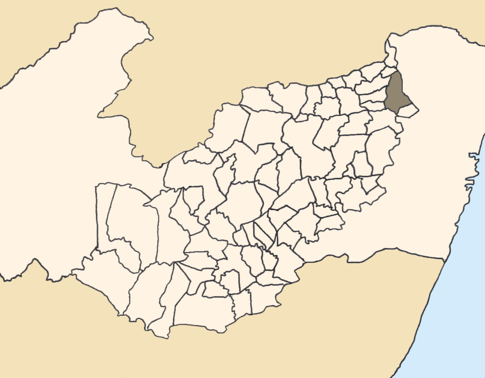 Mapa de localização de Limoeiro em PE