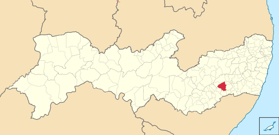 Mapa de localização de Panelas em PE
