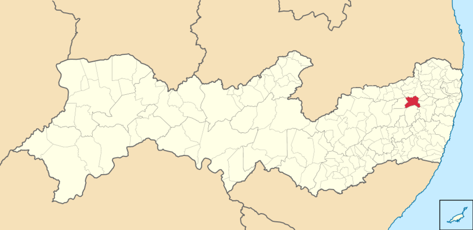 Mapa de localização de Passira em PE