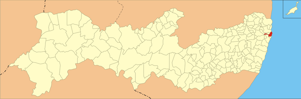 Mapa de localização de Paulista em PE