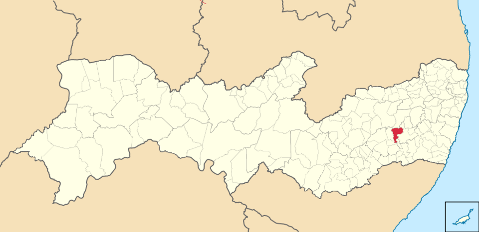 Mapa de localização de São Joaquim do Monte em PE