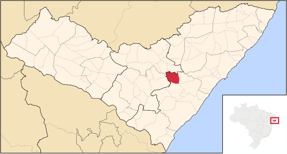 Mapa de localização de Anadia em AL