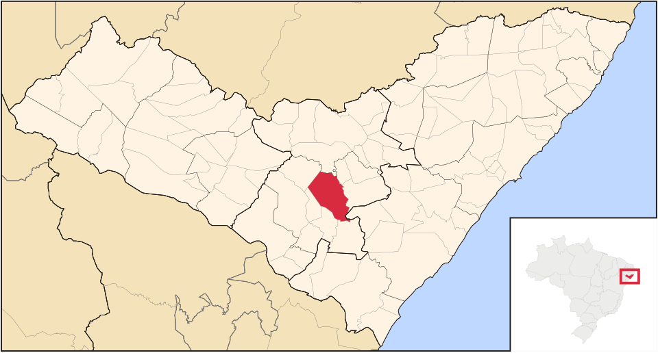 Mapa de localização de Arapiraca em AL