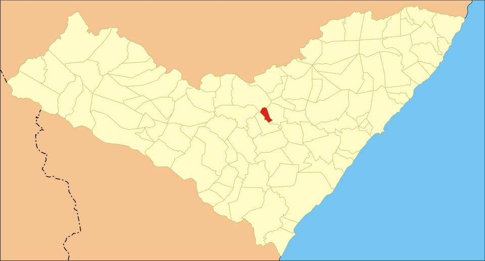 Mapa de localização de Belém em AL