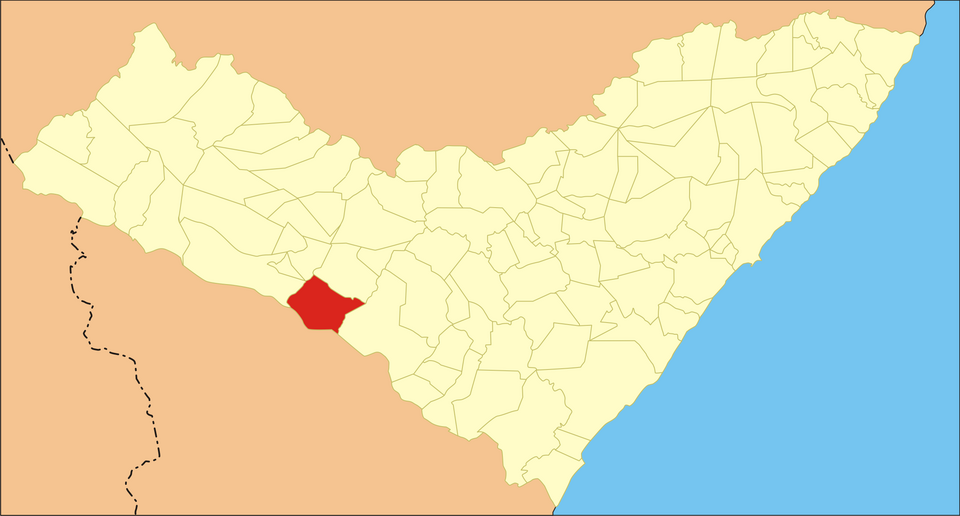 Mapa de localização de Belo Monte em AL