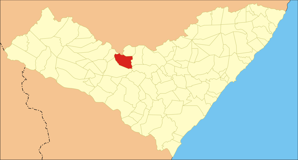 Mapa de localização de Cacimbinhas em AL