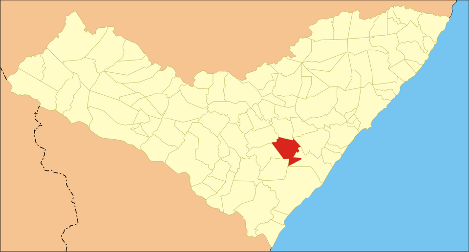 Mapa de localização de Campo Alegre em AL