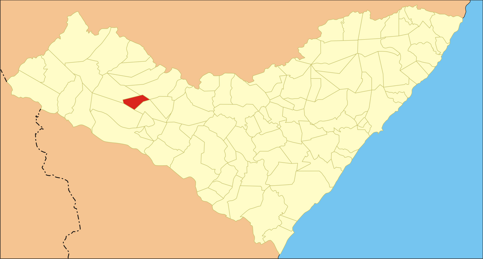 Mapa de localização de Carneiros em AL