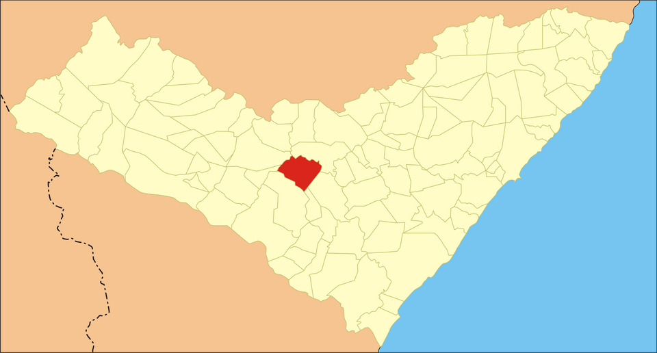Mapa de localização de Craíbas em AL