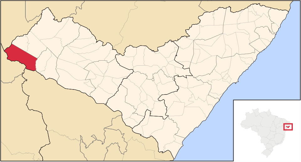 Mapa de localização de Delmiro Gouveia em AL