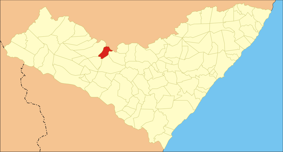 Mapa de localização de Dois Riachos em AL