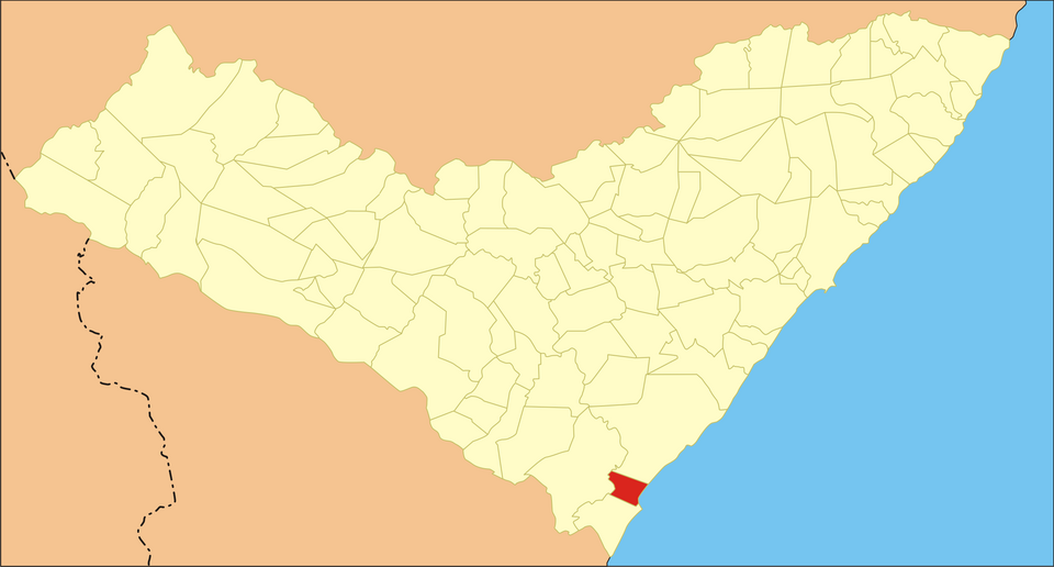 Mapa de localização de Feliz Deserto em AL