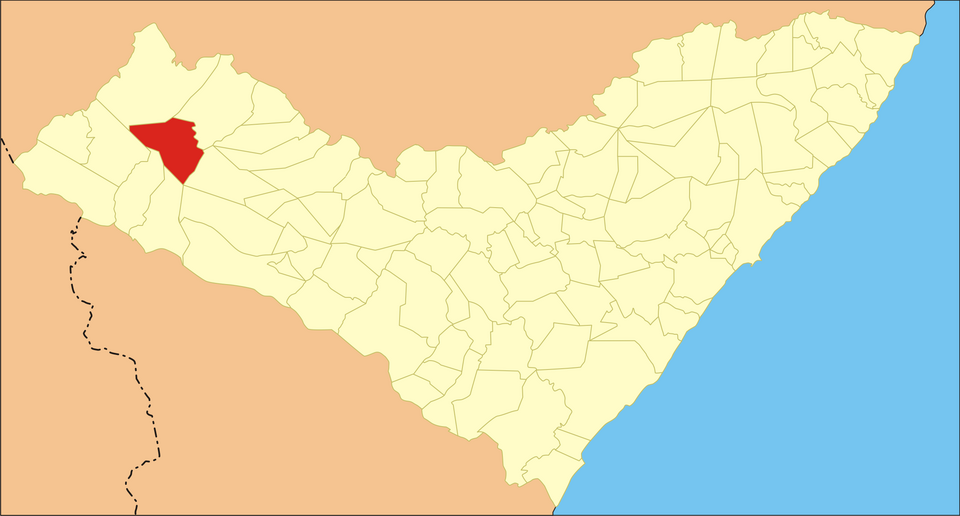 Mapa de localização de Inhapi em AL