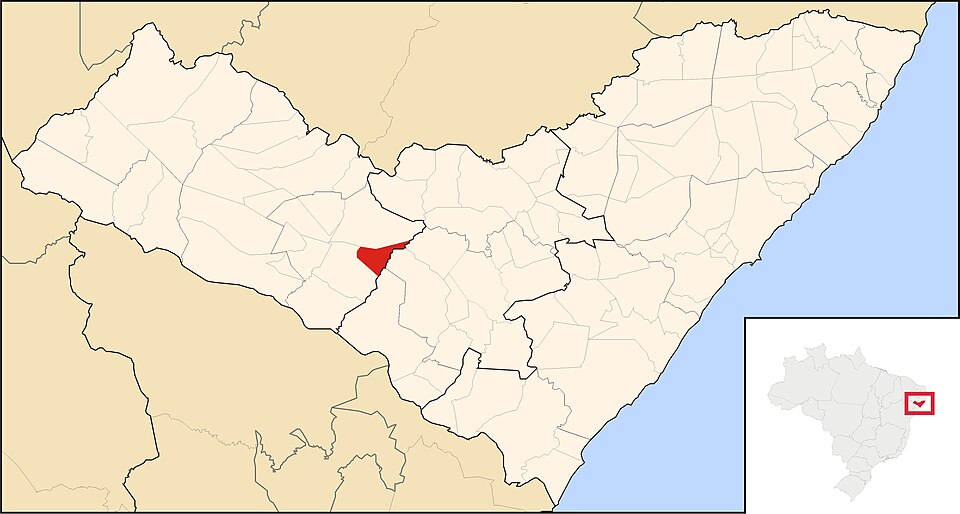 Mapa de localização de Jaramataia em AL