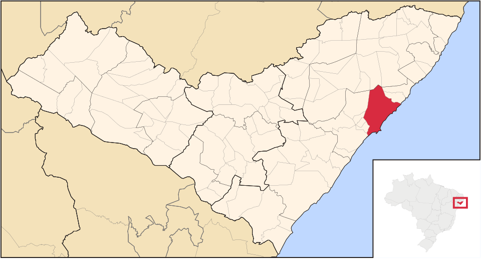 Mapa de localização de Maceió em AL