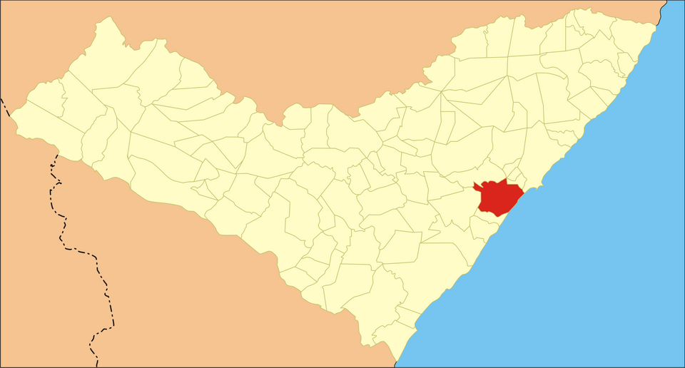 Mapa de localização de Marechal Deodoro em AL