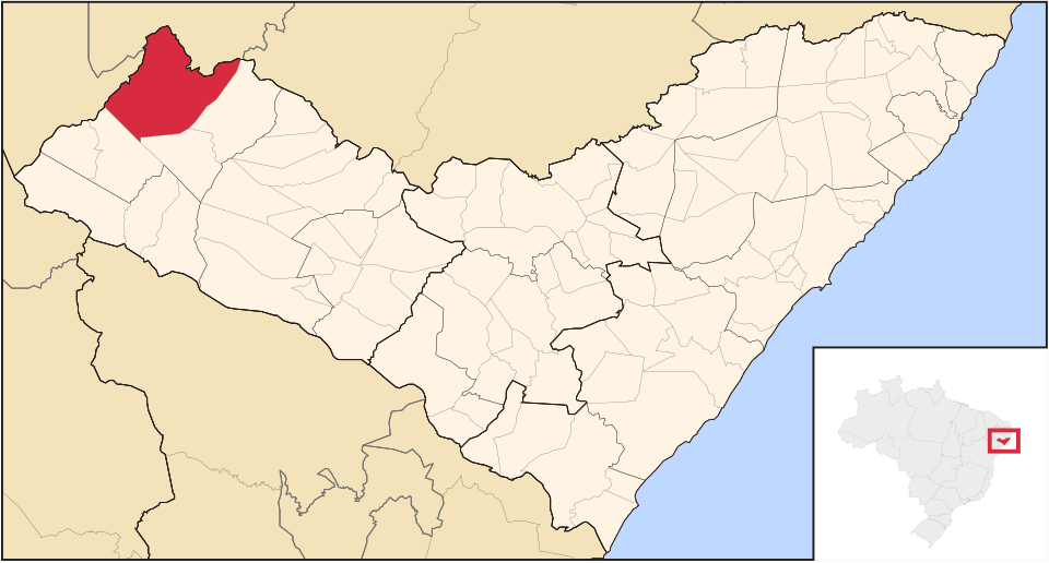 Mapa de localização de Mata Grande em AL