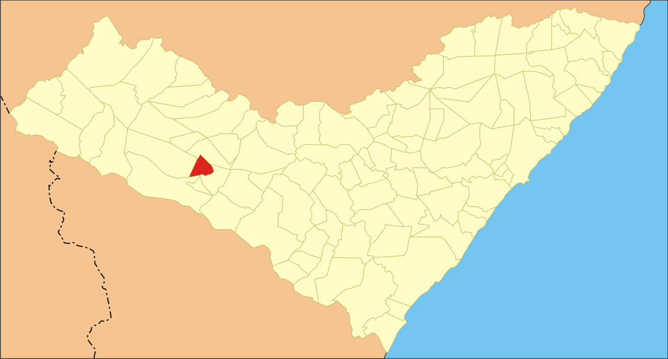 Mapa de localização de Monteirópolis em AL