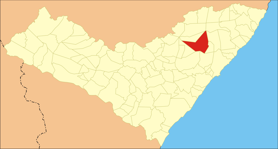Mapa de localização de Murici em AL