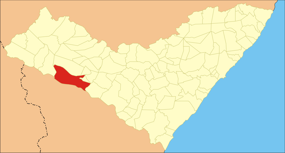Mapa de localização de Pão de Açúcar em AL