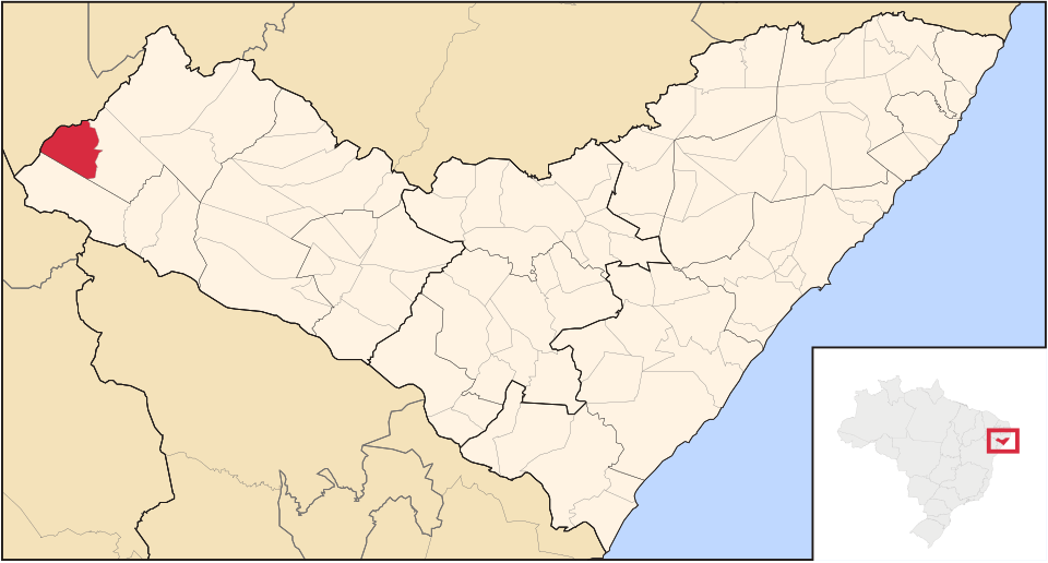 Mapa de localização de Pariconha em AL