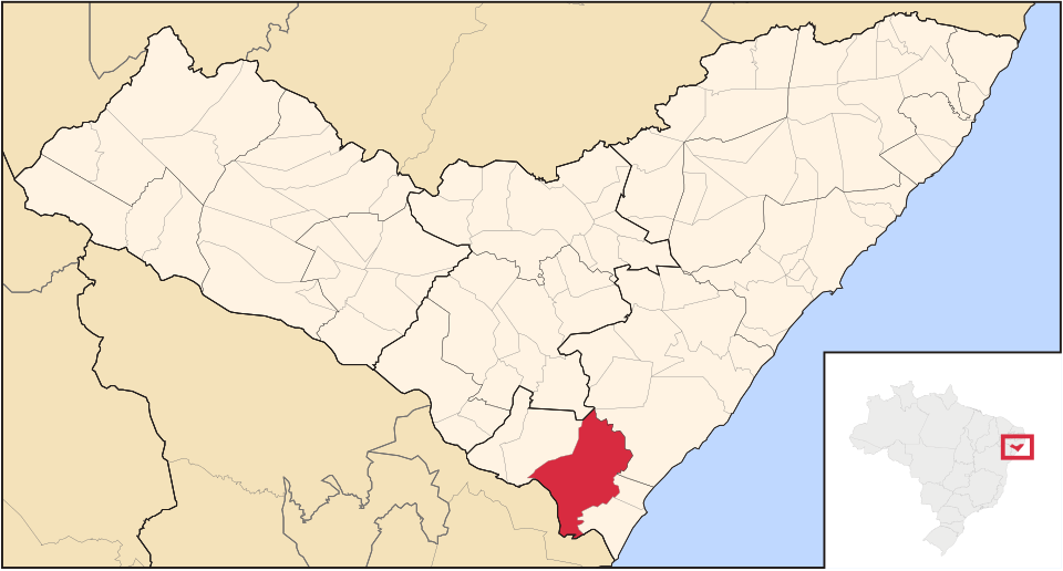 Mapa de localização de Penedo em AL