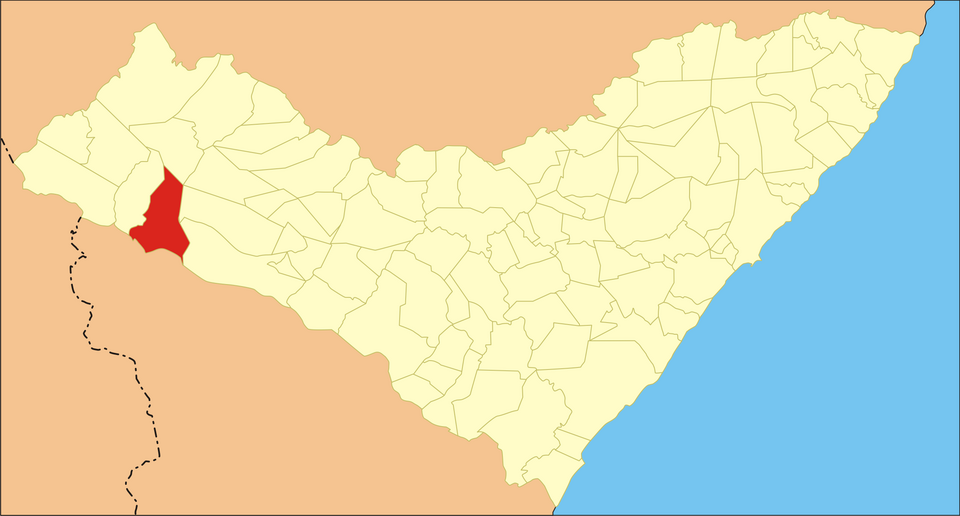 Mapa de localização de Piranhas em AL