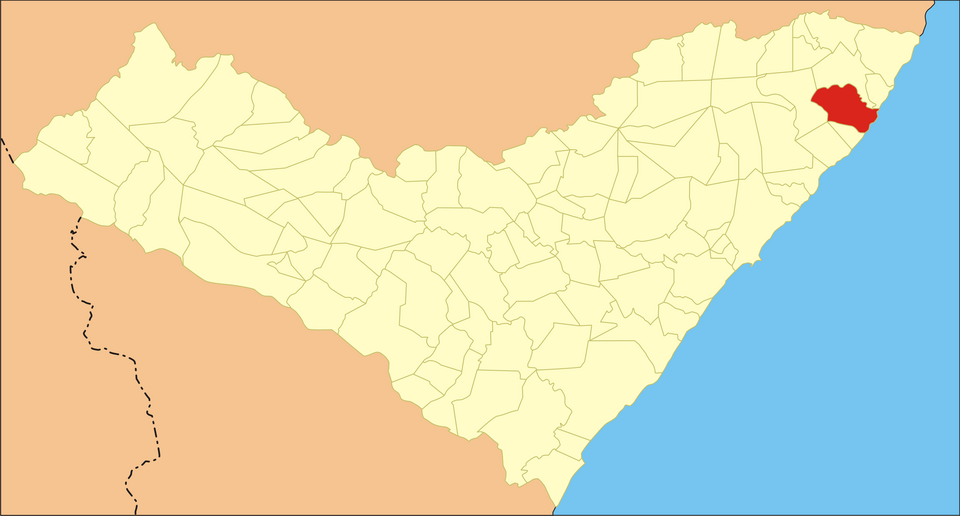 Mapa de localização de Porto de Pedras em AL