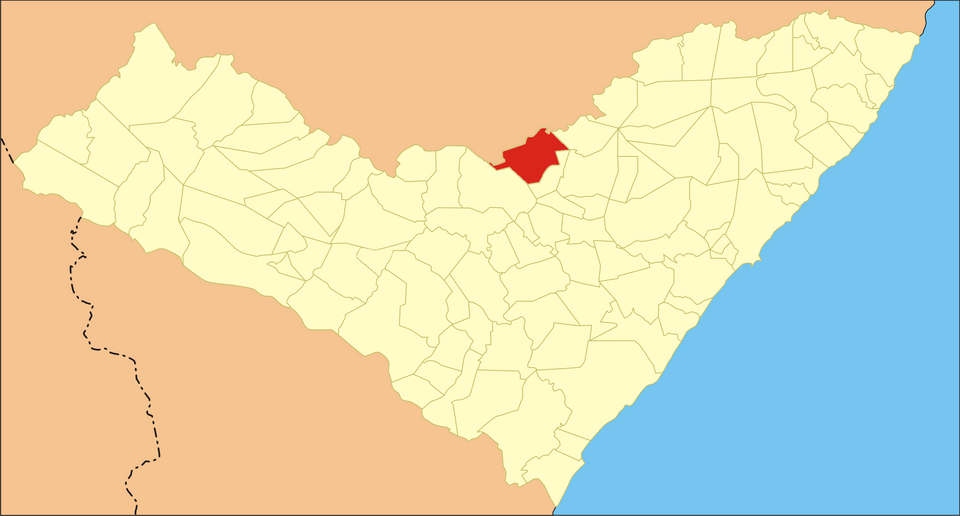 Mapa de localização de Quebrangulo em AL
