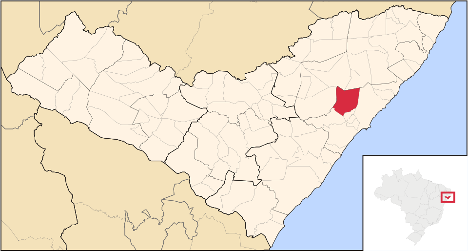 Mapa de localização de Rio Largo em AL