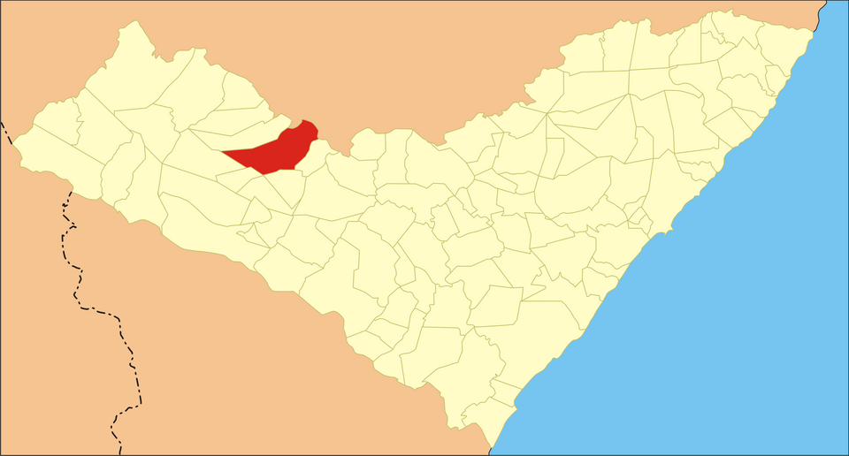 Mapa de localização de Santana do Ipanema em AL