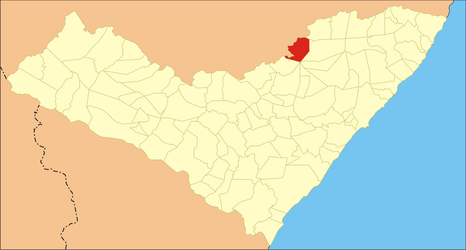 Mapa de localização de Santana do Mundaú em AL