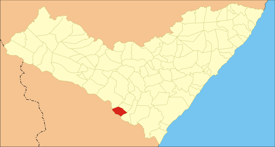 Mapa de localização de São Brás em AL