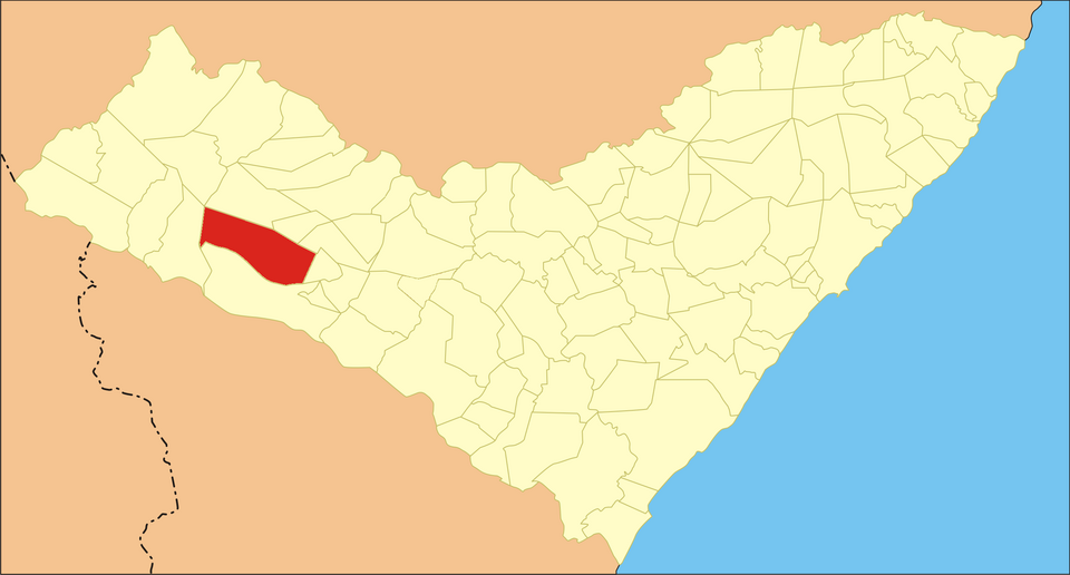 Mapa de localização de São José da Tapera em AL